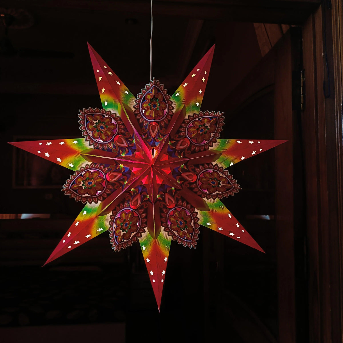 ALiLa Star Lantern Kandil For Diwali Christmas Balcony, Akash Hanging Lantern For Home Living Room Xmas Festive Decor Decoration - ALiLA