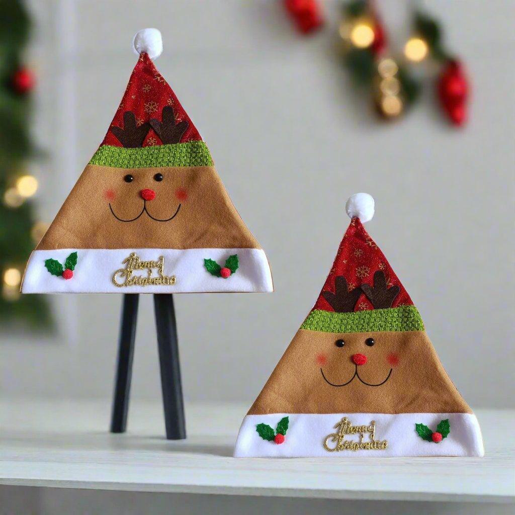 Santa Cap Christmas Cap Unisex Hat for Adult & Kids Comfortable Soft Free Size Santa Clause Xmas Decorations Tree Items Christmas Decor Santa Caps, Set of 1 - ALiLA