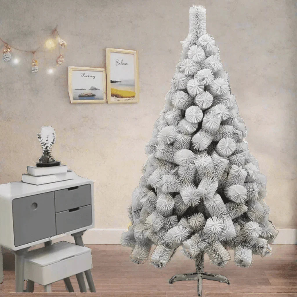 ALILA Artificial White Pine Snowy Snow Christmas Tree For Home Living Room Office Xmas Decoration Decor, 5 Feet - ALiLA
