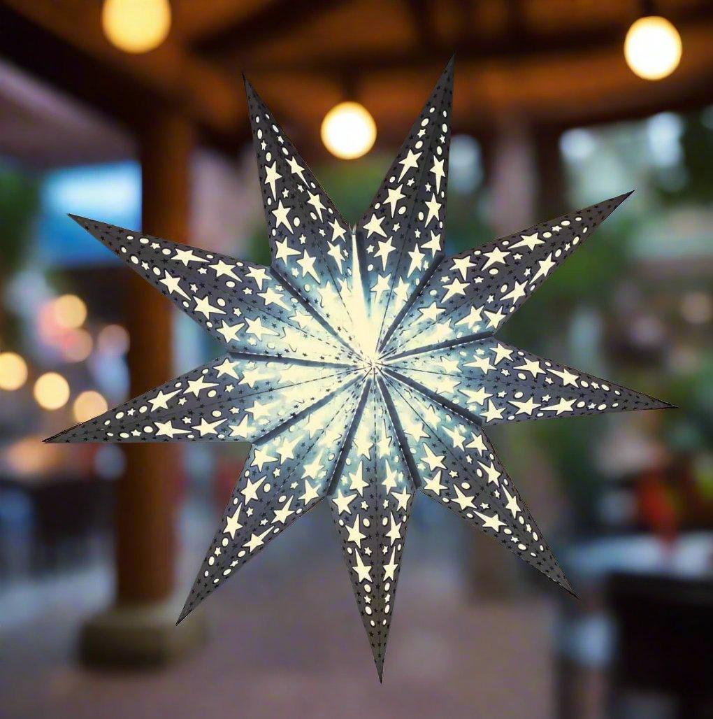 ALiLa White Star Lantern Kandil For Diwali Christmas Balcony, Akash Hanging Lantern For Home Living Room Xmas Festive Decor Decoration - ALiLA