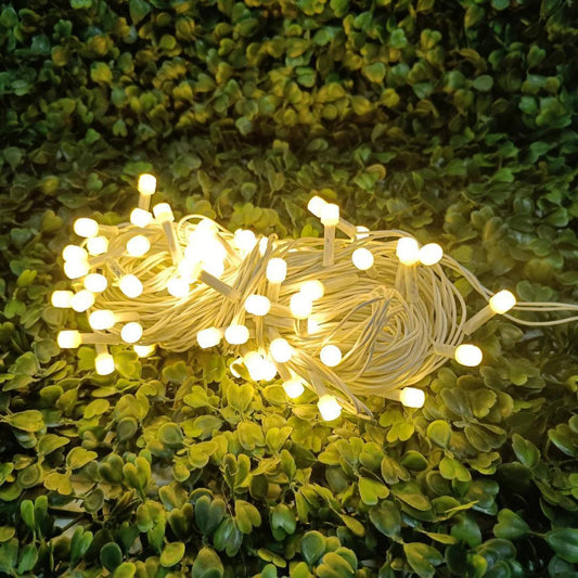 10Meter Warm White Beige LED Fairy String Indoor Outdoor Diwali Lights for Decoration for Home Living Room Decor Christmas Patio Garden Wedding Party Decorations Light, 32 Feet, Pack of 1 - ALiLA