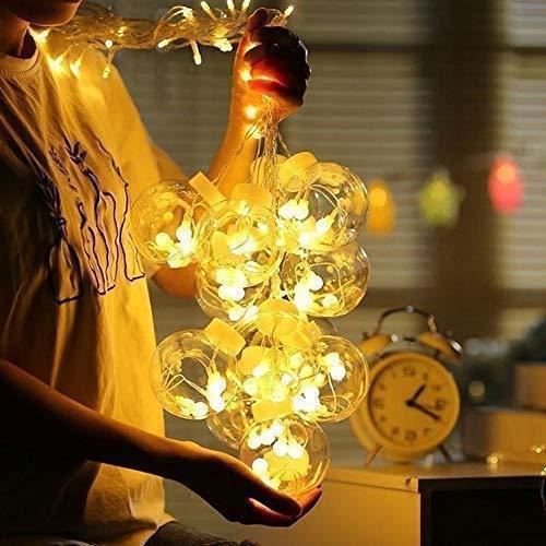 ALiLa Glass Ball Led Net Mesh Fairy String Curtain Light for Diwali Home Garden Tree Decoration, WarmWhite - ALiLA