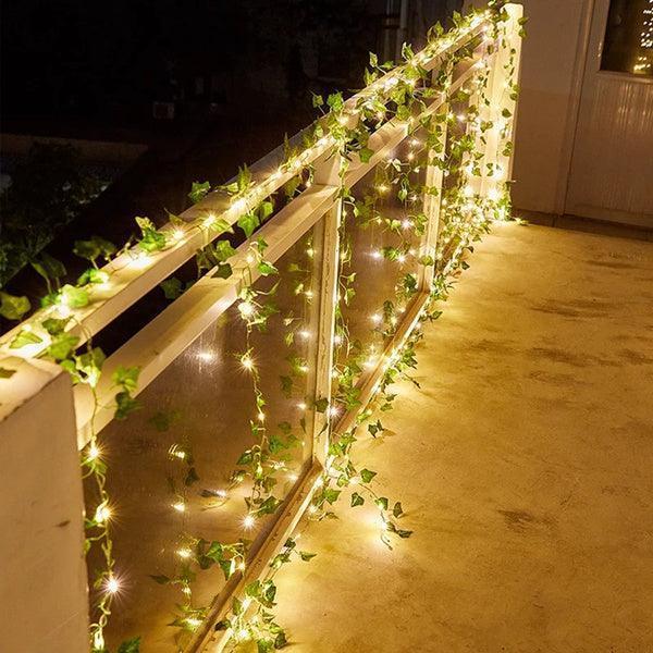 ALiLa Leaf Money Plant & Led String Lights for Home Lawn Garden Indoor Outdoor Decoration (USB Powered, 10Meter/32Feet) - ALiLA