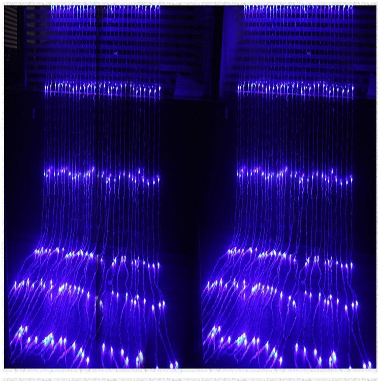ALiLa LED Net Mesh Jaal Waterfall Curtain light for Window Home Diwali Decoration, 6x8 Feet, Blue - ALiLA