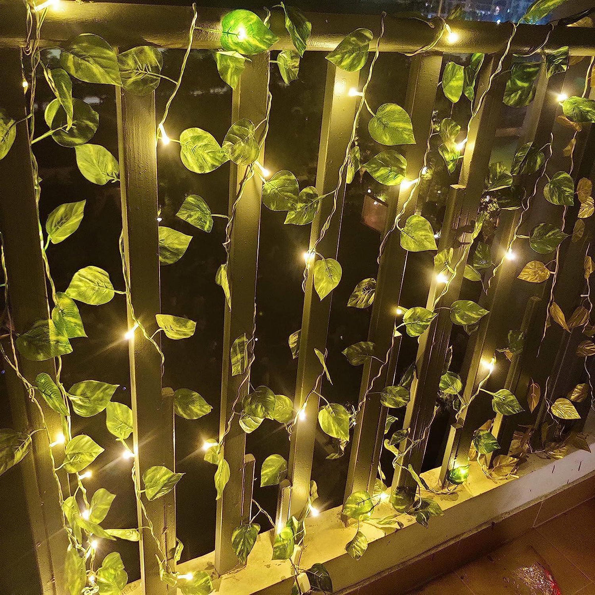 ALiLa Leaf Money Plant & Led String Lights for Home Lawn Garden Indoor Outdoor Decoration (USB Powered, 10Meter/32Feet) - ALiLA