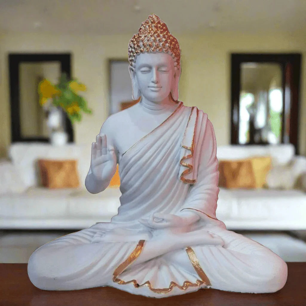 ALiLa Big Size Meditating Buddha Idol Statue Vastu Showpiece for Home Garden Living Room Decor Decoration Gift Gifting Items, 14 inches / 35cm / 1 Feet - ALiLA
