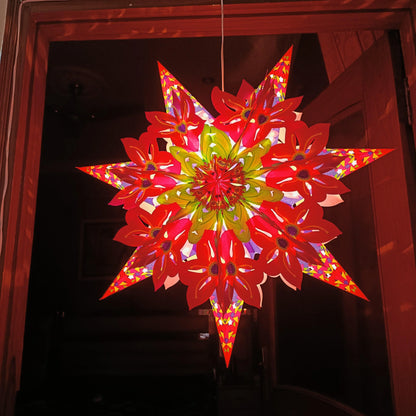ALiLa Star Lantern Kandil For Diwali Christmas Balcony, Akash Hanging Lantern For Home Living Room Xmas Festive Decor Decoration - ALiLA