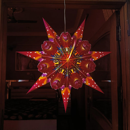 ALiLa Star Lantern Kandil For Diwali Christmas Balcony, Akash Hanging Lantern For Home Living Room Xmas Festive Decor Decoration - ALiLA