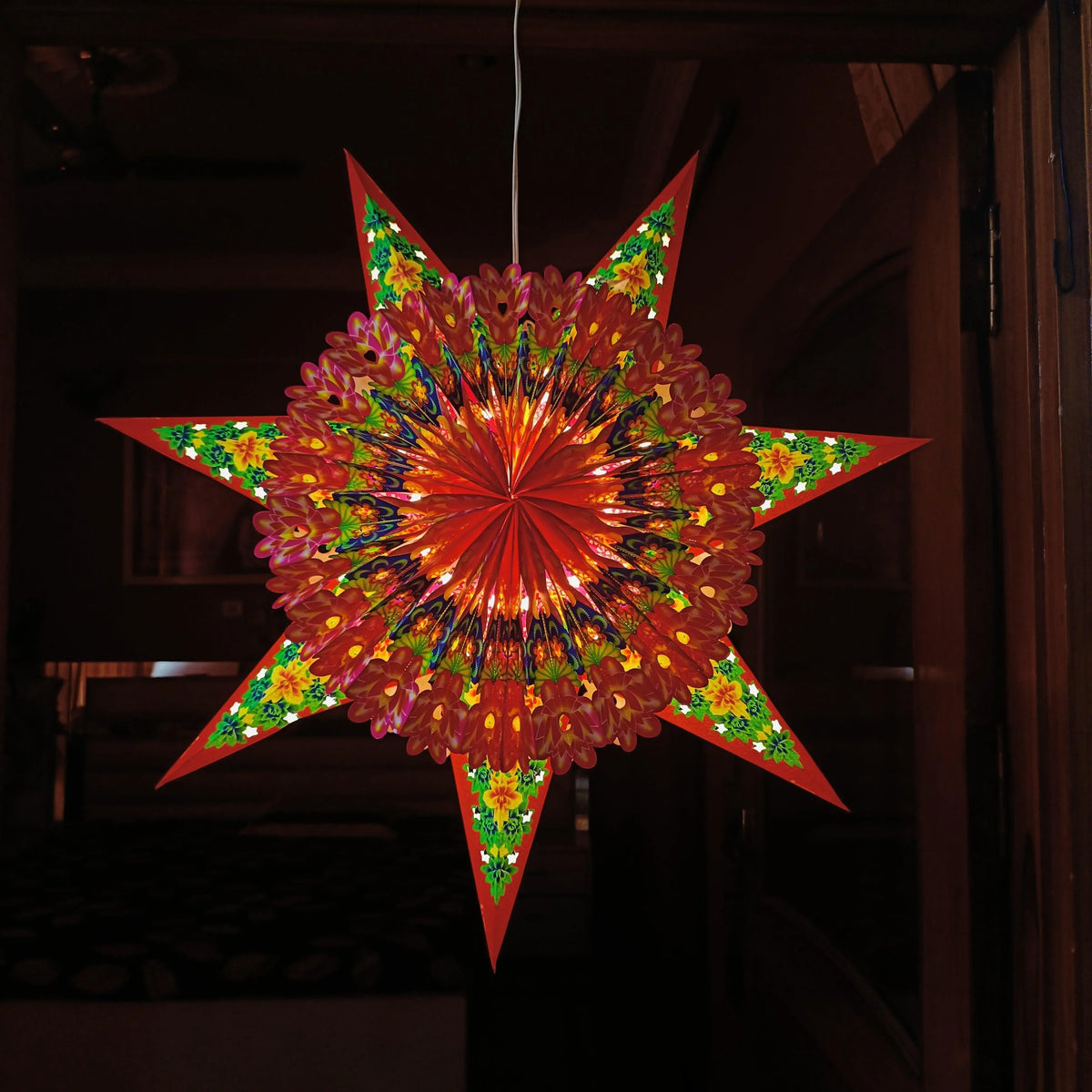 ALiLa Star Lantern Kandil For Diwali Christmas Balcony, Akash Hanging Lantern For Home Living Room Xmas Festive Decor Decoration - ALiLA