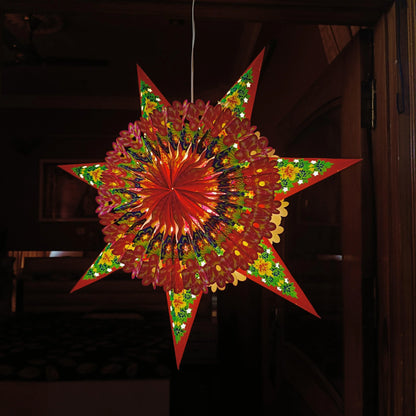 ALiLa Star Lantern Kandil For Diwali Christmas Balcony, Akash Hanging Lantern For Home Living Room Xmas Festive Decor Decoration - ALiLA