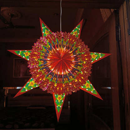 ALiLa Star Lantern Kandil For Diwali Christmas Balcony, Akash Hanging Lantern For Home Living Room Xmas Festive Decor Decoration - ALiLA