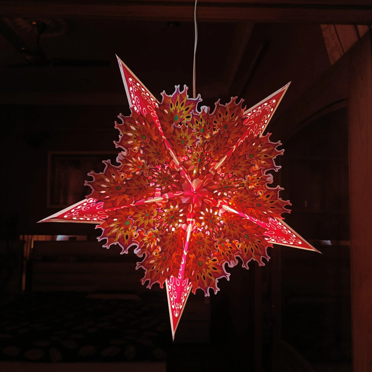 ALiLa Star Lantern Kandil For Diwali Christmas Balcony, Akash Hanging Lantern For Home Living Room Xmas Festive Decor Decoration - ALiLA