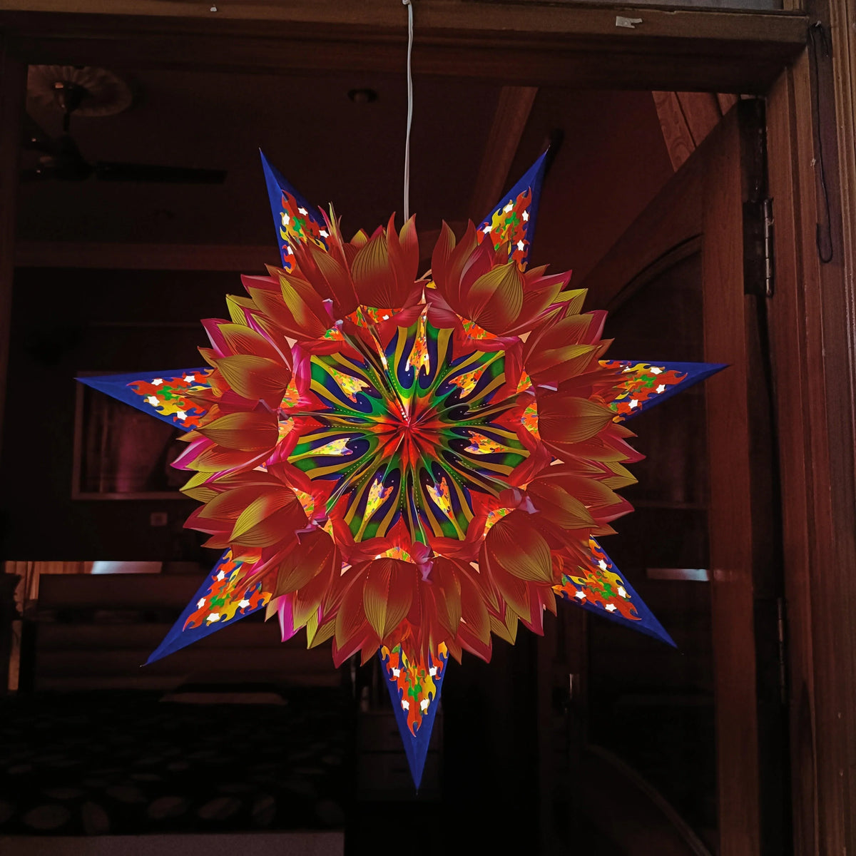 ALiLa Star Lantern Kandil For Diwali Christmas Balcony, Akash Hanging Lantern For Home Living Room Xmas Festive Decor Decoration - ALiLA