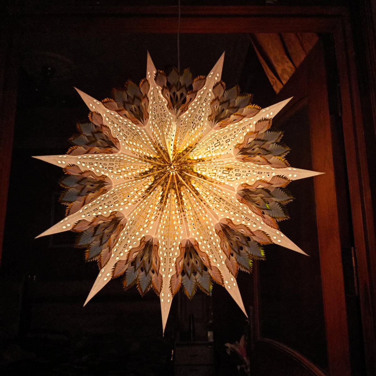 ALiLa Star Lantern Kandil For Diwali Christmas Balcony, Akash Hanging Lantern For Home Living Room Xmas Festive Decor Decoration - ALiLA