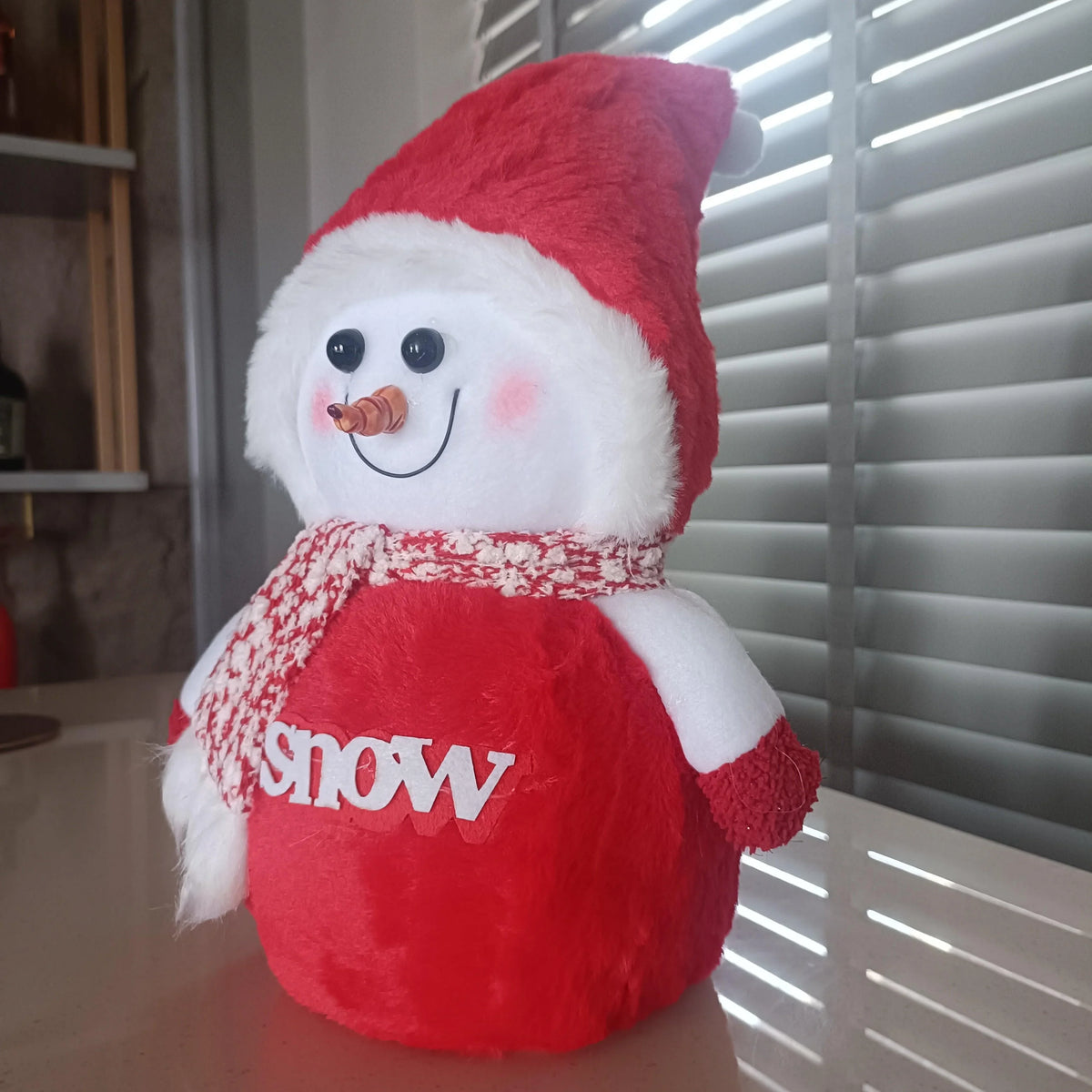 Snowman Toy Christmas Home Decoration Item Gifting Soft Cute Toy for Kids Festive Decor, 14.5 inch Height - ALiLA