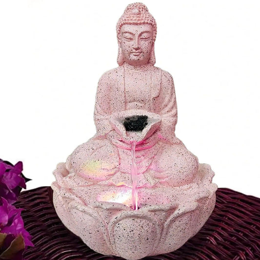 ALiLa Kamal Buddha Waterfall Fountain with LED for Home, Living Room, Office table, Balcony, Garden & Lawn decoration & Gifting item - ALiLA