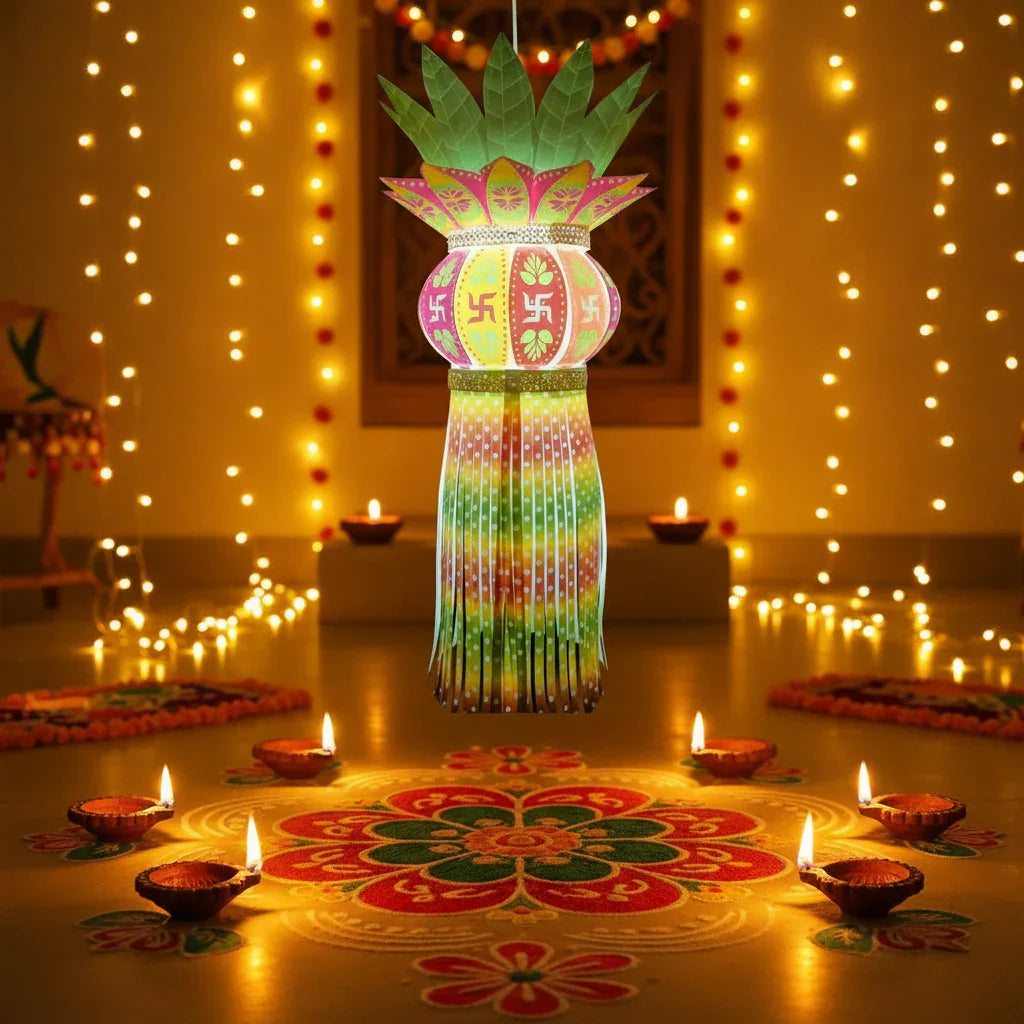 Lantern ALiLA ALiLa Akash Kandil For Diwali Balcony, Hanging Lantern For Home Living Room Festive Decor Decoration Lanterns Lantern