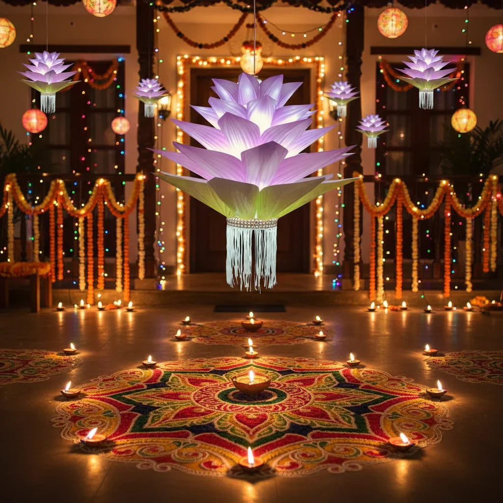 Lantern ALiLA ALiLa Akash Kandil For Diwali Balcony, Hanging Lantern For Home Living Room Festive Decor Decoration Lanterns Lantern