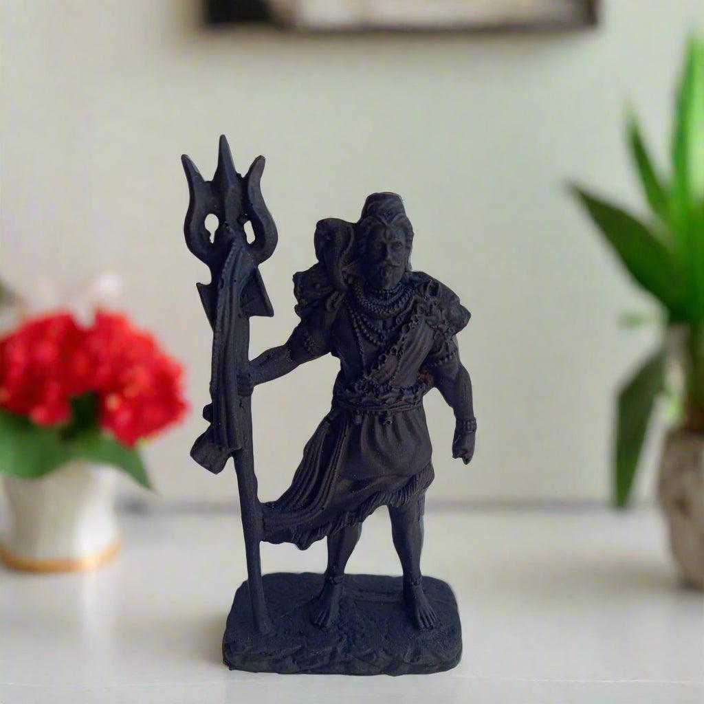 ALiLa Shivji Mahadev Shiva Statue for Car Dash Board, Pooja for Home Living Room & Office Decor, 5 Inch Height - ALiLA