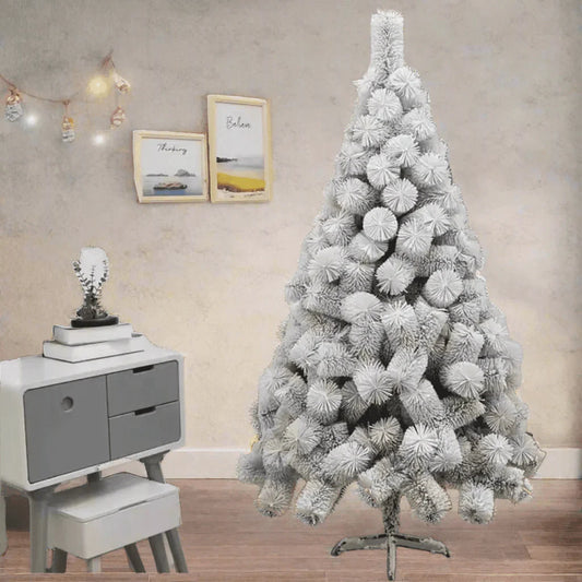 ALILA Artificial White Pine Snowy Snow Christmas Tree For Home Living Room Office Xmas Decoration Decor, 5 Feet - ALiLA