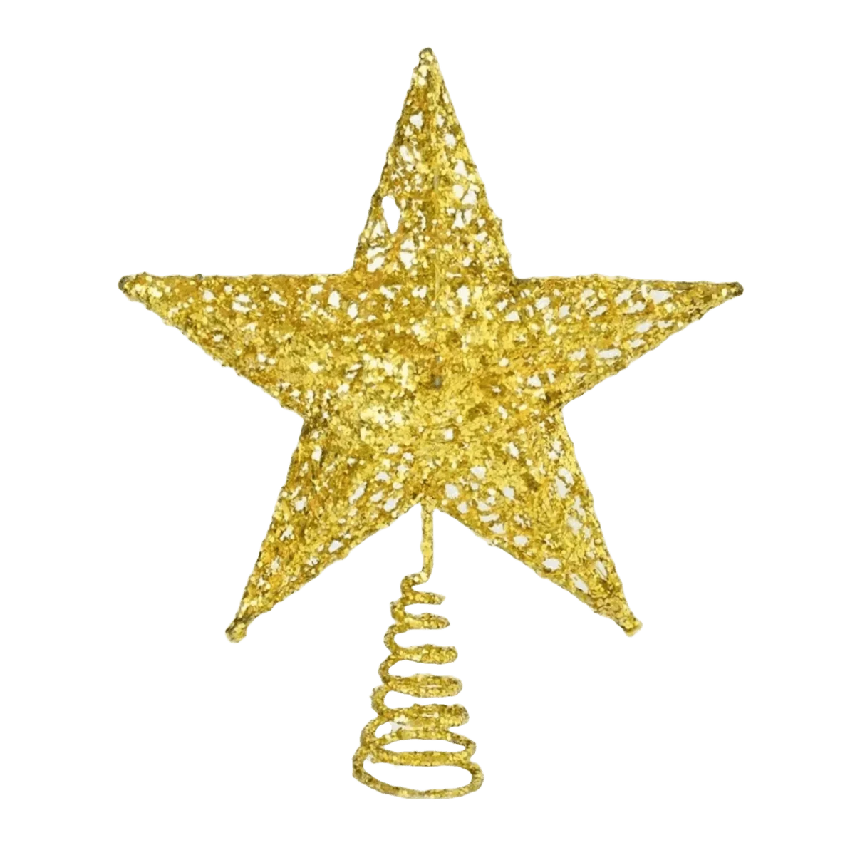 Tree Top Hanging Star for Artificial Christmas Picks for Xmas Tree Topper Stars Decorations Hanging Ornaments, DIY Xmas Wreath, Crafts, Holiday and Home Decor, 9 Inches - ALiLA