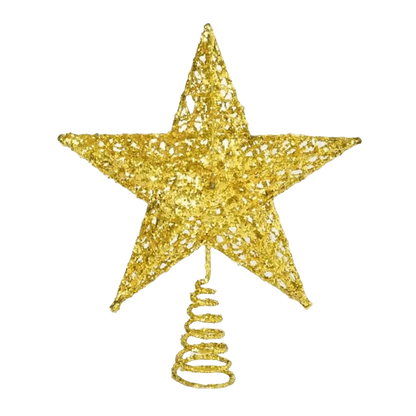 Tree Top Hanging Star for Artificial Christmas Picks for Xmas Tree Topper Stars Decorations Hanging Ornaments, DIY Xmas Wreath, Crafts, Holiday and Home Decor, 9 Inches - ALiLA