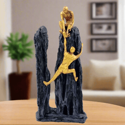 Human Climbing Mountain Statue Showpiece Idol for Gifting & Home Table Decoration Vastu Lucky, 10 Inches Height - ALiLA