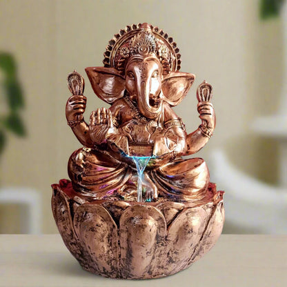ALiLa Big Ganesha Waterfall Fountain with LED Lights Home Indoor/Outdoor/Lawn/Balcony/Garden Decoration & Gifting item - ALiLA