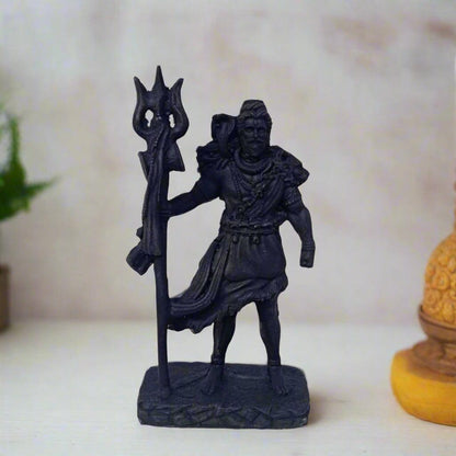 ALiLa Shivji Mahadev Shiva Statue for Car Dash Board, Pooja for Home Living Room & Office Decor, 5 Inch Height - ALiLA