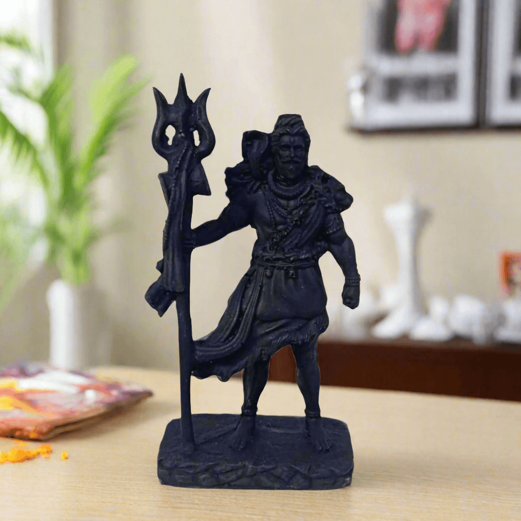 ALiLa Shivji Mahadev Shiva Statue for Car Dash Board, Pooja for Home Living Room & Office Decor, 5 Inch Height - ALiLA