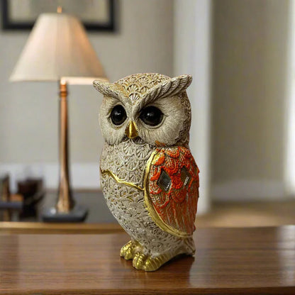 Statue ALiLA ALiLa 5 inches Owl Statue for Good Luck Ii Aesthetic Resin Owl Art Figure Showpiece Feng Shui & Vastu Evil Eye Showpiece for Home Decor, Fantasy Statue