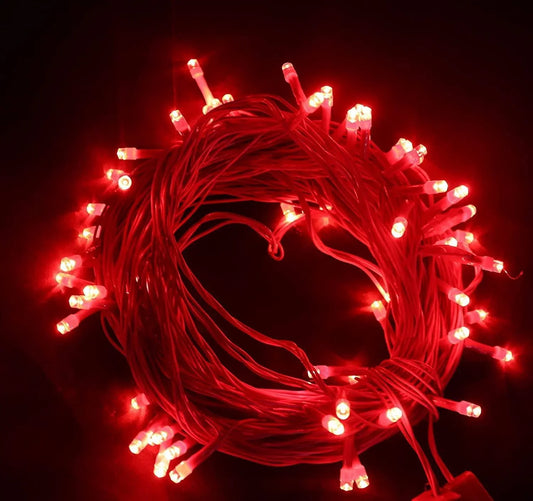 10Meter/32Feet Cool RED LED Fairy String Indoor Outdoor Diwali Lights for Decoration for Home Living Room Decor Christmas Patio Garden Wedding Party Decorations Light, Pack of 1 - ALiLA