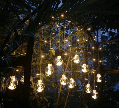 ALiLa Glass Ball Led Net Mesh Fairy String Curtain Light for Diwali Home Garden Tree Decoration, WarmWhite - ALiLA
