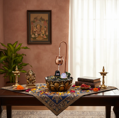 Water Fountain ALiLA ALiLa Lord Shiva Shivling Table Top Water Fountain with LED Lights Home Decor Decoration  Indoor Outdoor Gift Gifting Items, 18 Inches Height Water Fountain
