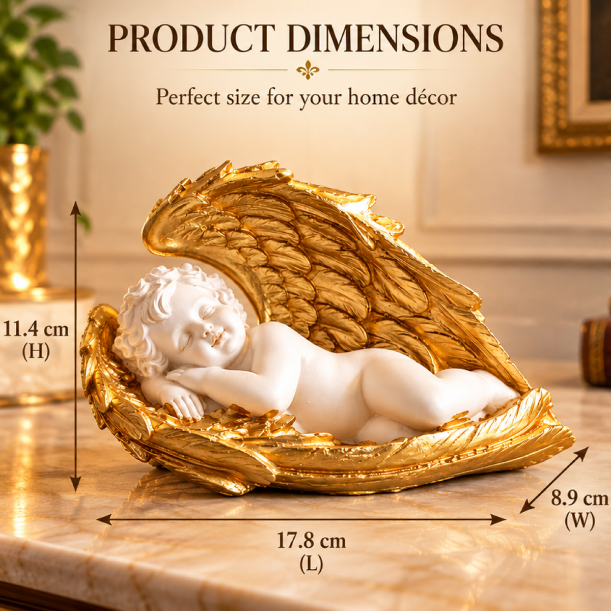 Statue ALiLA White Fairy Angels Figurine Statues for Home Living Room Garden Shelf Mantel Decor Decoration Gifting Item, Set of 5 Statue